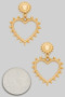 Pronged Heart Drop Earrings