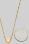 18K Gold Dipped Small Heart Pendant Necklace