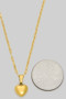 18K Gold Dipped Bail Heart Pendant Necklace
