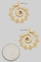 Gold Textured Spiral Design Post Earrings
