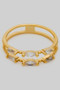 Delicate Split Stack Ring With Geo Cz