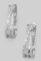 Three Line Cz Pave Hoops