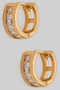 Mini Hinge Hoops With Lavish Cz Stones