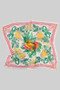 Floral Lemon Printed Square Scarf