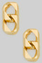 Double Brass Chain Link Drop Earrings