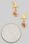 Hummingbird Studs With Flower Charm