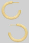 Line Textured C Hoops