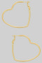 Thin Brass Heart Hoops