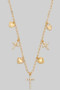 Cross Heart Charm Chain Necklace