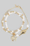 Three Piece Pearl Shell And Fish Bracelet Set
