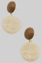 Contrasting Acrylic Resin Circle Drop Earrings