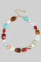 Mixed Multi Colored Resin Acrylic Chunky Necklace