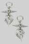 Stainless Steel Spiked Drop Hoops