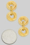 Stacked Circle Link Drop Earrings