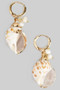 Hoops With Dangling Shell And Pearl Charms