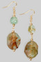 Mint Resin Stone Drop Earrings