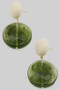 Contrasting Acrylic Resin Circle Drop Earrings