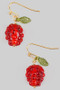 Acrylic Raspberry Fish Hook Earrings