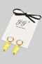 18K Gold Dipped Ceramic Fish Charm Hoops