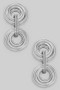 Stacked Circle Link Drop Earrings