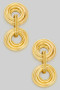 Stacked Circle Link Drop Earrings