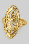 Filigree Flower Shield Ring