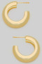 Lavish C Scoop Brass Hoops