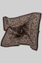 Silky Square Scarf With Paisley Motif