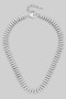 Matte Half Disk Link Chain Necklace