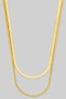 Layered Brass Snake Chain Necklace