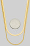 Layered Brass Snake Chain Necklace