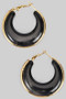 Brass Hinge Hoops With Acrylic Resin