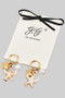 18K Gold Dipped Hoops With Shell And Pearl Charms
