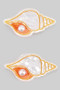 Two Piece Marbled Shell Hair Clip Set