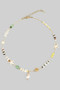 Shell And Stone Beaded Wire Necklace