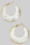 Brass Hinge Hoops With Acrylic Resin