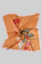Flower Print Silky Square Scarf