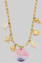 18K Gold Dipped Shell Sea Charm Necklace