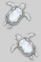 Glass Stone Turtle Studs