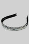 Two Piece Weave Pattern Rhinestone Headband Set