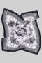 Silky Monochromatic Moth Print Scarf