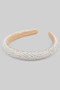 Wavy Rhinestone And Pearly Beaded Headband