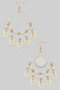 Bead And Cowrie Shell Hoops