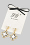 18K Gold Dipped Two Tone Quatrefoil Earrings