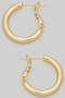 Slim Brass Tube Hoops