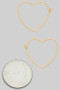 Simple Brass Heart Hoops