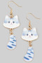 Tiered Cat And Tail Drop Earrings