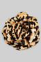 Leopard Print Rose Pin Brooch