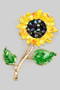 Sunflower Pin Brooch