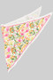 Triangular Multi Floral Print Neck Scarf